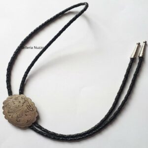 Bolo Western in Cuoio con Placca in Metallo