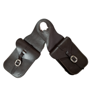 Bisaccia Anteriore a 2 Tasche in Cuoio