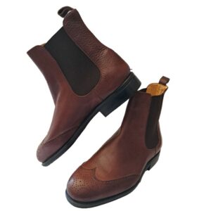 Stivaletti in Pelle con Punta Inglese