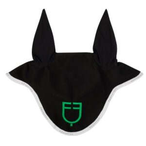 Cuffietta Equestro in Tessuto Tecnico Multicolore Nero Verde Prato