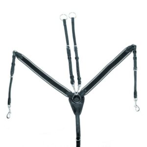 Pettorale Inglese con Elastico Forchette e Cuoio Doppio