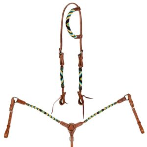 Testiera e Pettorale Western Pool's ad Orecchio con Perline