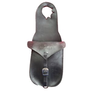 Bisaccia Anteriore in Cuoio 1 Tasca per Pomolo