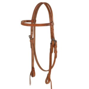 Testiera Western in Cuoio Grasso Diritta