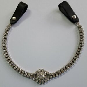 Frontalino per Testiera con Pietra Swarovski Centrale Colore Argento