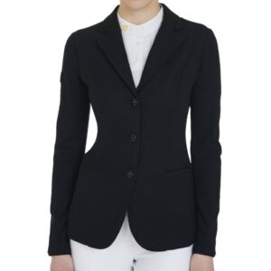 Giacca Equestro Donna da Concorso a Tre Bottoni Nero