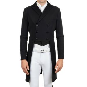 Frac Equestro da Concorso Uomo in Tessuto Tecnico Nero