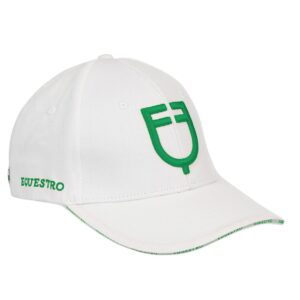 Cappello Equestro Unisex modello Baseball Bianco Verde Prato