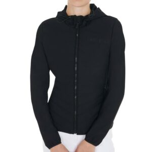Giacca Equestro Donna a Piumino in Tessuto Misto Tecnico Nero