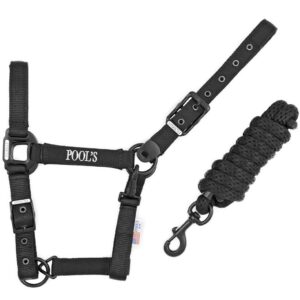 Cavezza Poolâ€™s in Nylon e Neoprene con Lunghina Nero