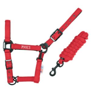 Cavezza Poolâ€™s in Nylon e Neoprene con Lunghina Rosso