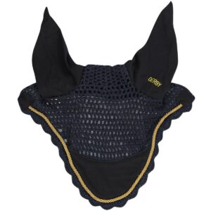 Cuffia Derby in Cotone con Cordino Blu Navy Dorato