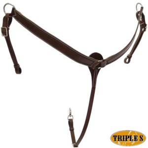 Pettorale Western Triple S in Cuoio Flower