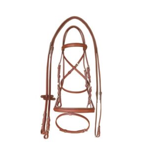 Briglia Inglese Frontalino Bombato con Redini