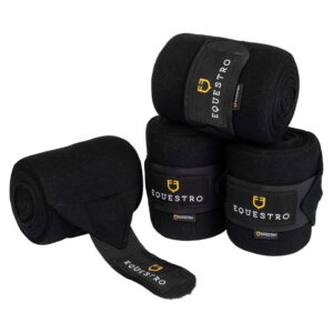 Fasce da Riposo Equestro in Lana Nero