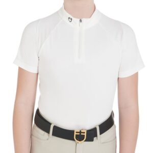 Polo per Bambini Equestro da Allenamento Tecnica Bianca