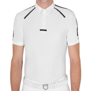 Polo Equestro da Concorso per Uomo con Inserti a Contrasto