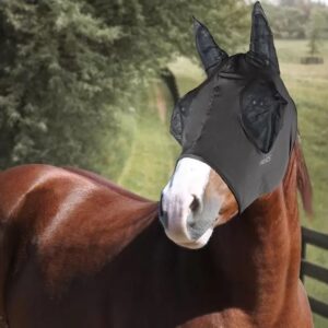 Maschera Antimosche Horses in Lycra Grigio