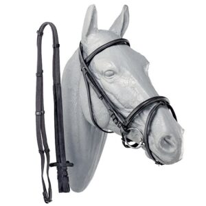 Briglia Inglese in Cuoio con Redini in Tela