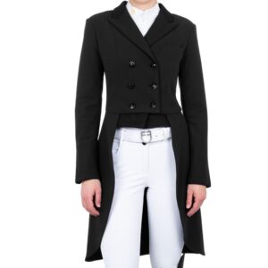 Frac Equestro da Concorso Donna in Tessuto Tecnico Nero