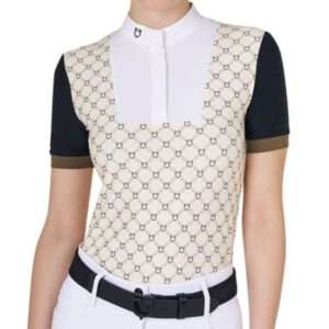 Polo Equestro Donna da Concorso Monogram Bianco Antico Walnut