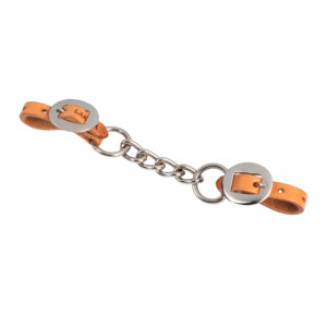 Barbozzale Cuoio e Catena con Fibbie in Nichel