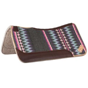 Sottosella Western in Feltro e Navajo Sagomato Grigio Rosa