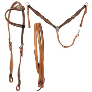 Briglia e Pettorale Western Modello Alcea Stone