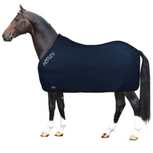 Coperta in Pile Horses Basic Blu Navy