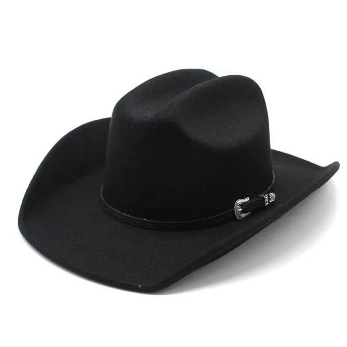 Cappello Western in Feltro Nero