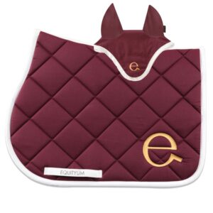 Sottosella Equityum da Salto con Cuffietta e Logo Bordeaux e Bianco