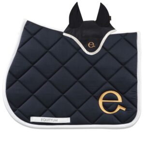 Sottosella Equityum da Salto con Cuffietta e Logo Blu e Bianco